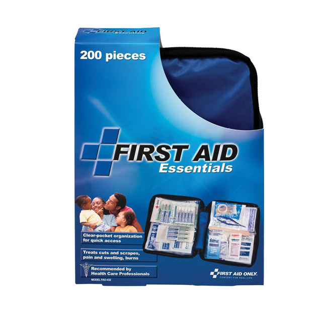 First Aid Only® Essentials Fabric First Aid Kit, 199 Pieces