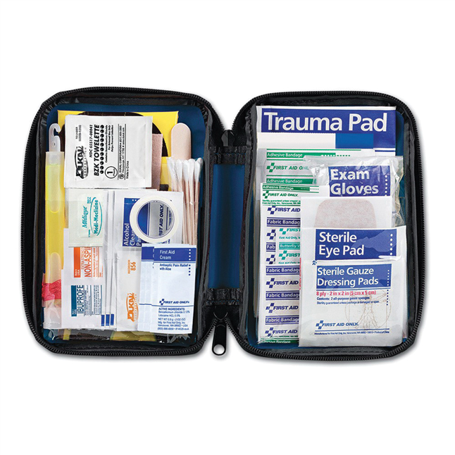 First Aid Only® Portable Fabric First Aid Kit with Medications, 30 Person