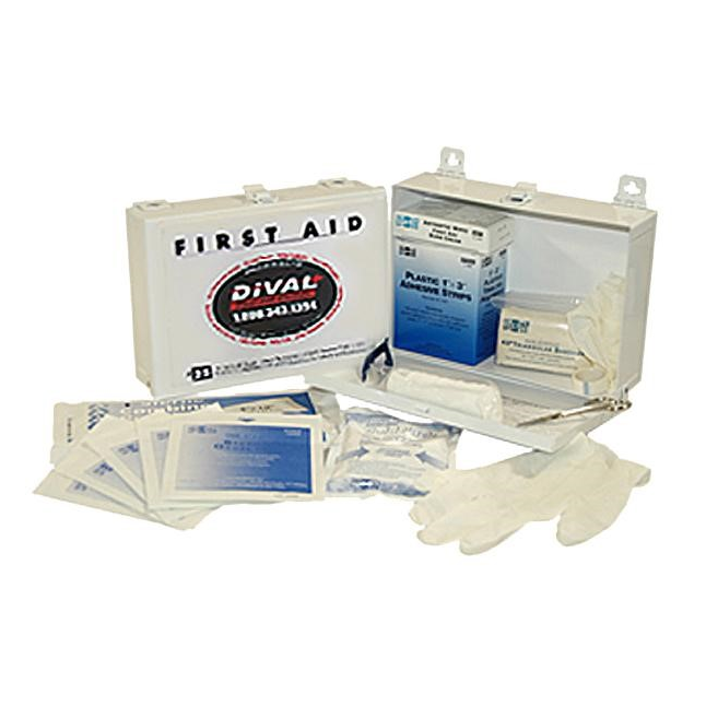 DiVal Contractor Metal First Aid Kit, 25 Person