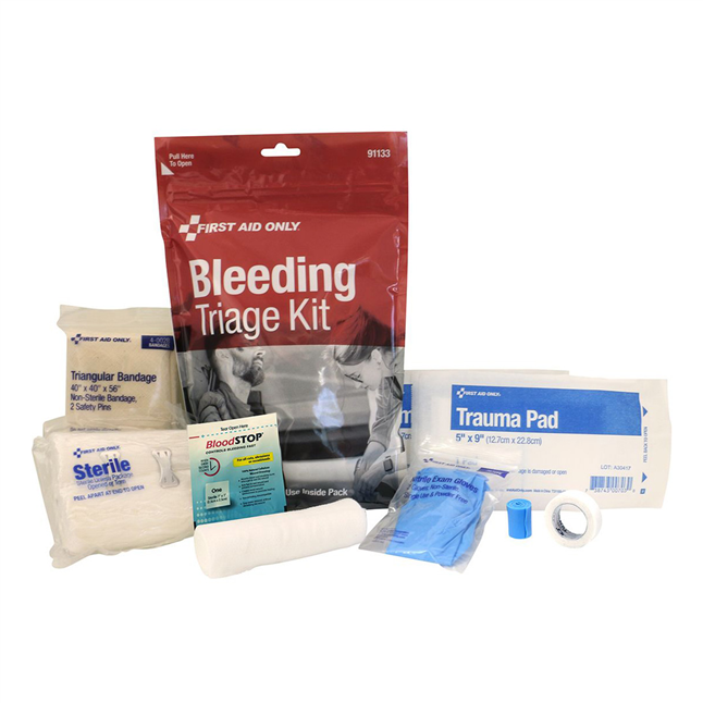 First Aid Only® Bleeding Triage Kit, 11 Pieces