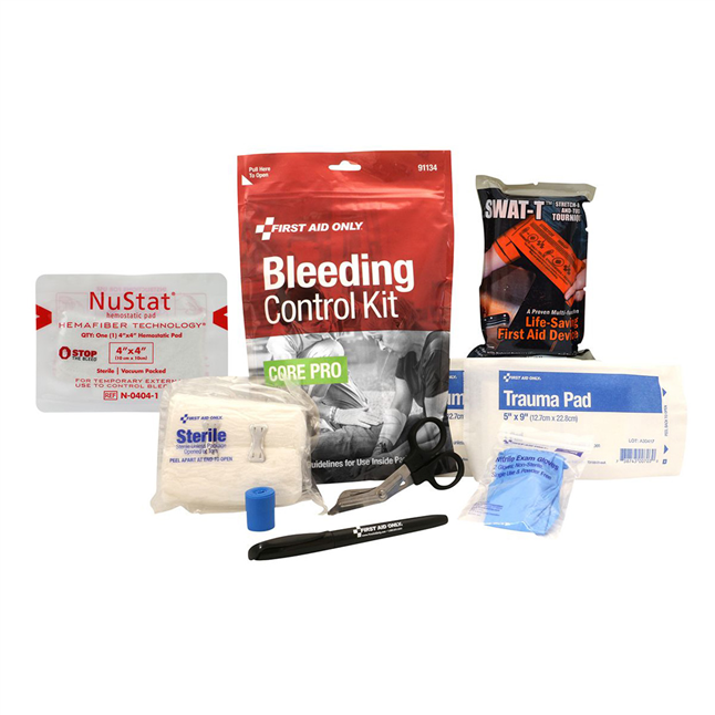 First Aid Only® Core Pro Bleeding Control Kit, 11 Pieces