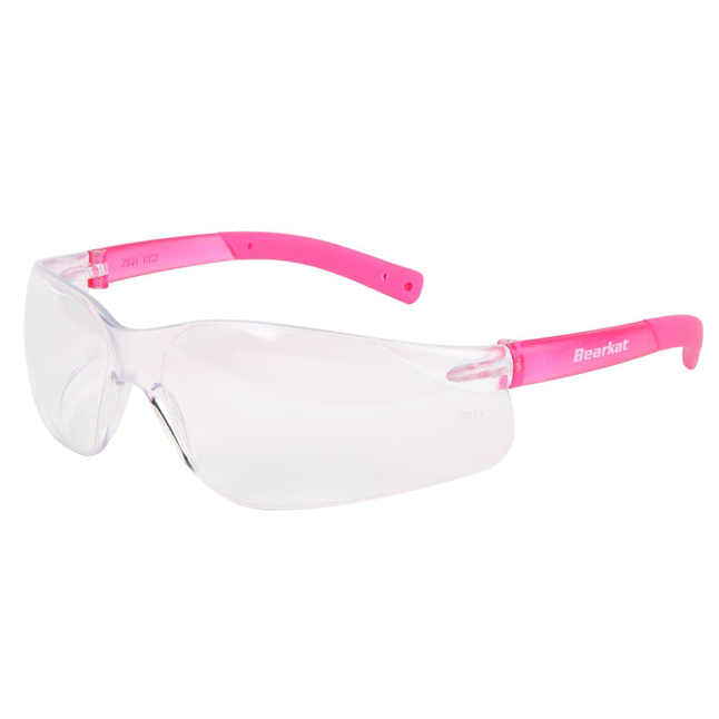 BearKat® BK2 Series Safety Glasses, Soft Non-Slip Pink Temple