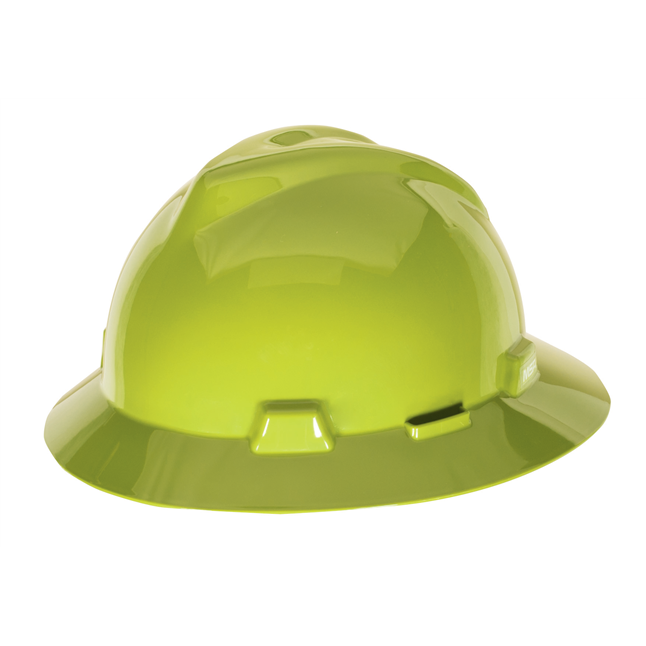 MSA V-Gard® Type I Slotted Full Brim Hard Hat