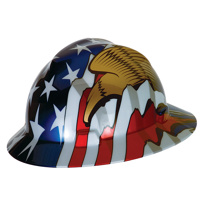 MSA V-Gard® Type I Slotted Full Brim Hard Hat