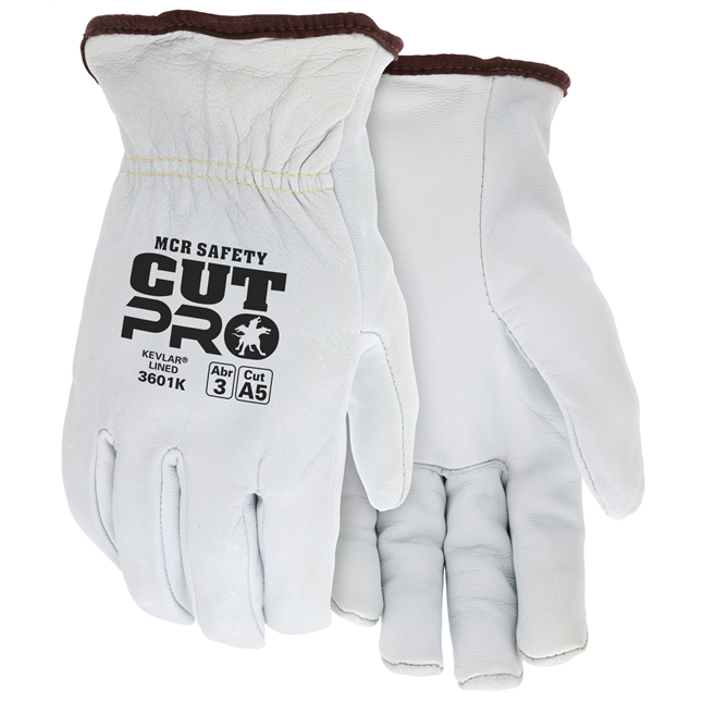 MCR CutPro ANSI A5 Cut, Grain Goatskin, 13 gauge Leather Driver Glove