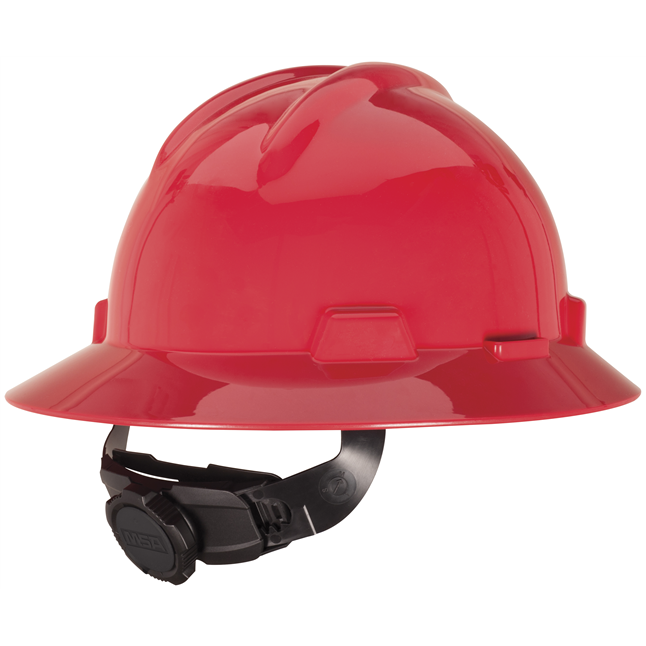 MSA V-Gard® Type I Slotted Full Brim Hard Hat
