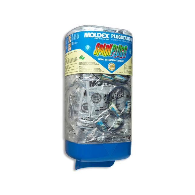 Moldex PlugStation® SparkPlugs Metal Detectable Corded Earplug Dispenser