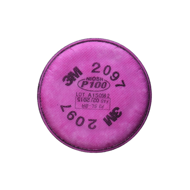 3M™ Particulate Filter 2097/07184(AAD), P100 w/ Nuisance Level Organic Vapor Relief, 100/Case