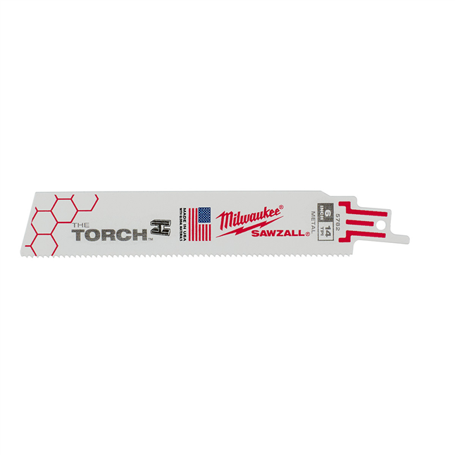 Milwaukee® TORCH™ 14 TPI SAWZALL® Blade, 6"