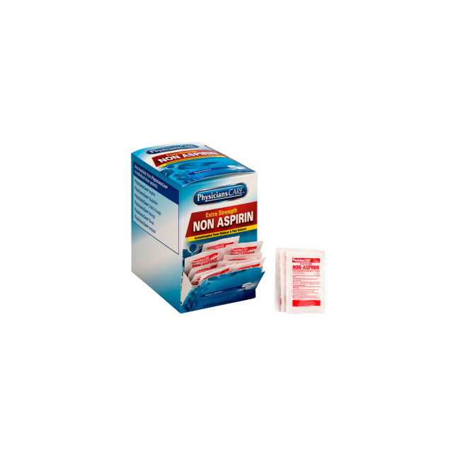 PhysiciansCare Extra Strength Non-Aspirin, 2 per Pack, 50 Packs per Box