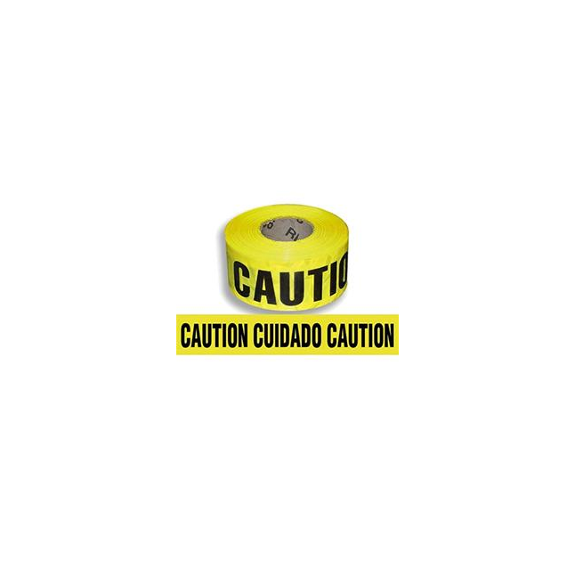 "CAUTION" Bilingual Barricade Tape, 3" x 1000'