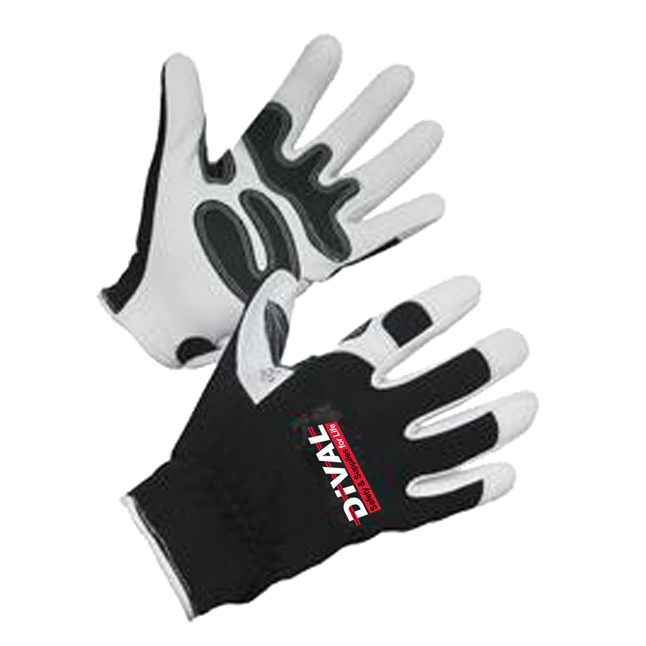 DiVal Goatskin Leather Palm Mechanics Gloves