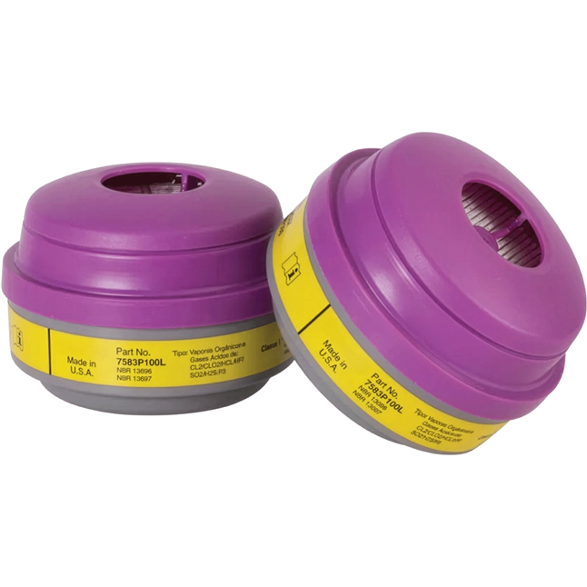 North® by PIP Organic Vapor/Acid Gas, P100 Cartridge, 2 Pack