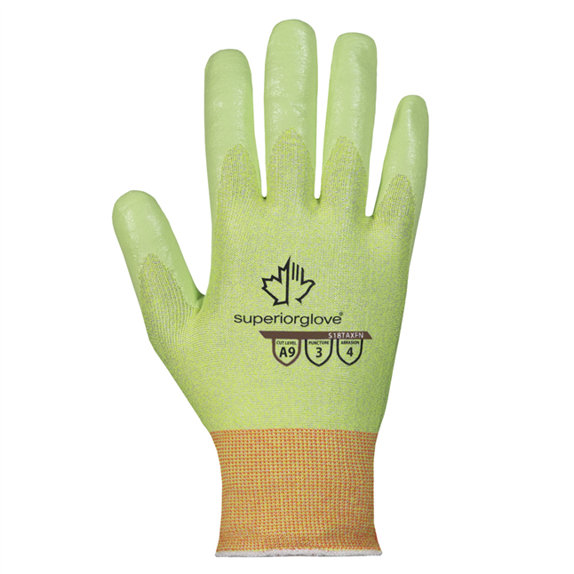 Superior Glove® Dexterity® ANSI A9 Cut, Nitrile, 18 gauge Knit Glove