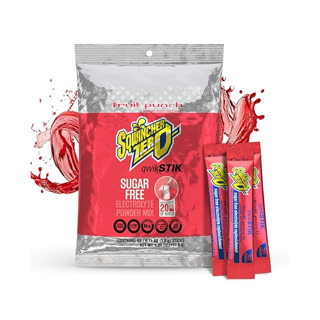Sqwincher® ZERO Qwik Stik®, Yields 20 oz, 50 Stiks/Pack