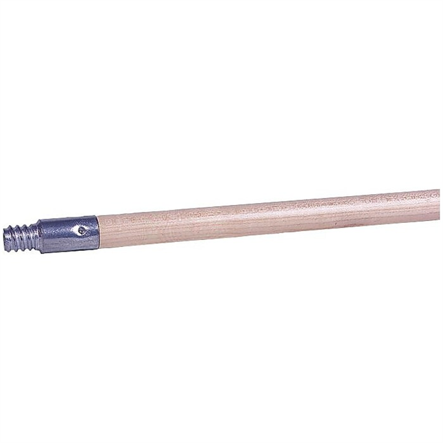 Weiler 60" Hardwood Handle, Threaded Metal Tip 15/16" Diameter