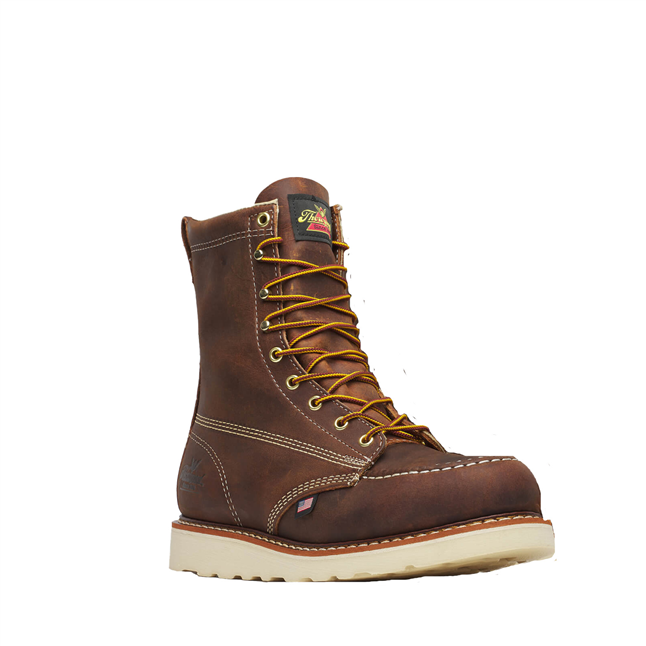 Thorogood Men's 8" American Heritage Trail Crazyhorse Steel Toe Wedge Boot
