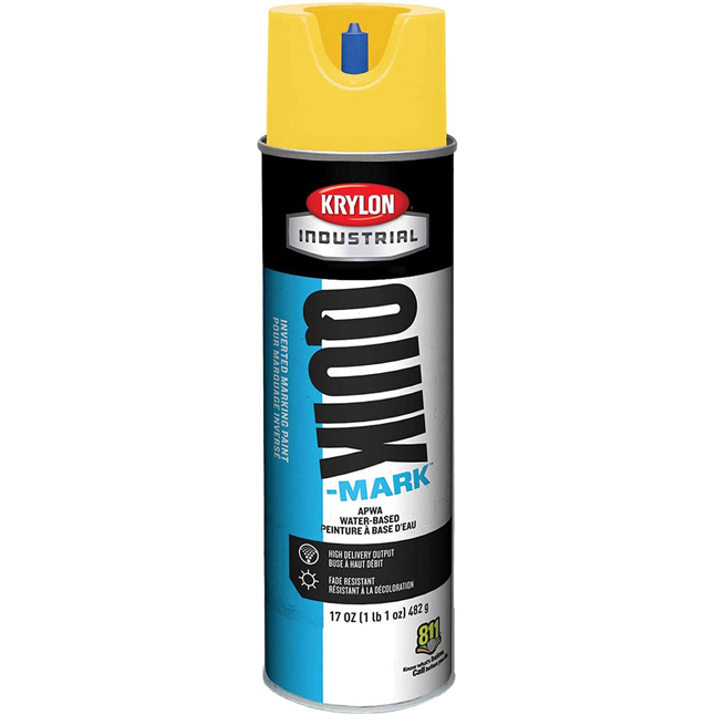 Krylon® Industrial Quik-Mark™ WaterBased Inverted APWA Marking Paints, 20 oz