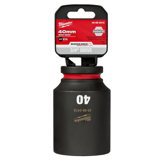 SHOCKWAVE Impact Duty™ 3/4" Drive 6 Point Sockets, Metric, Deep