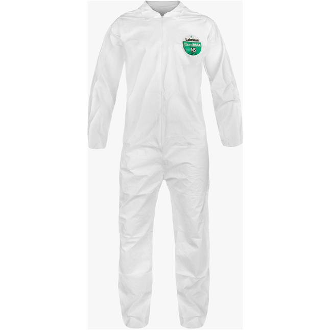 Lakeland Micromax Coverall with Zipper, Without Hood/Boot, 25 per Case