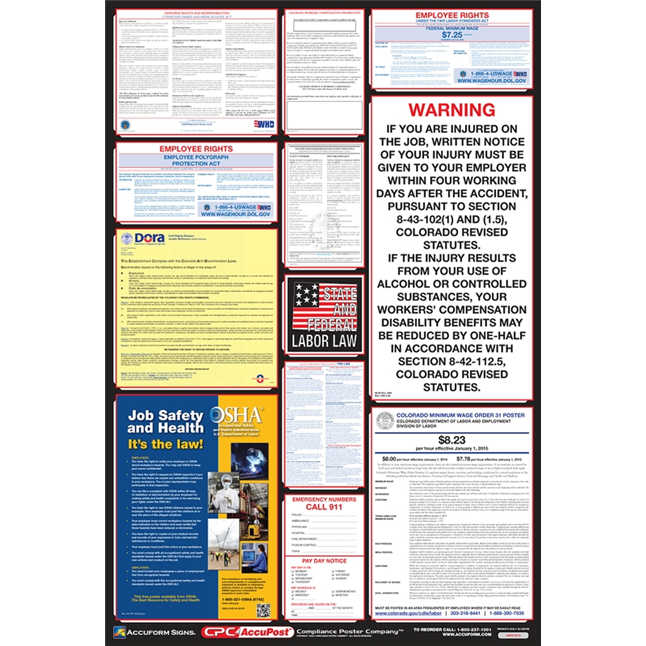 OSHA Safety Poster: Combo State, Federal & OSHA Labor Law Posters