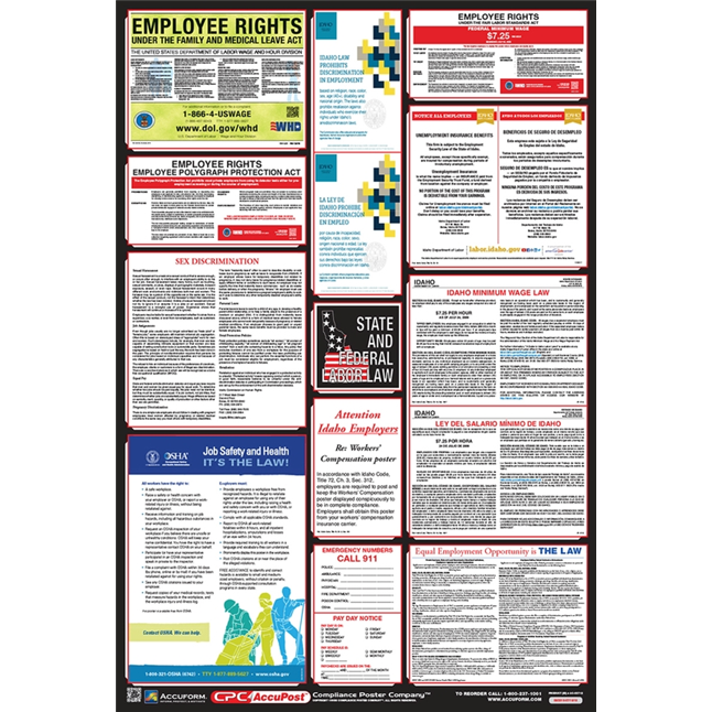 OSHA Safety Poster: Combo State, Federal & OSHA Labor Law Posters