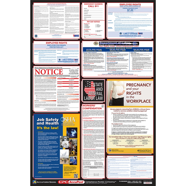 OSHA Safety Poster: Combo State, Federal & OSHA Labor Law Posters