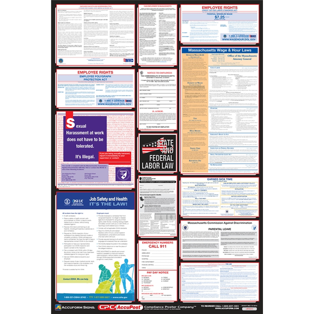 OSHA Safety Poster: Combo State, Federal & OSHA Labor Law Posters