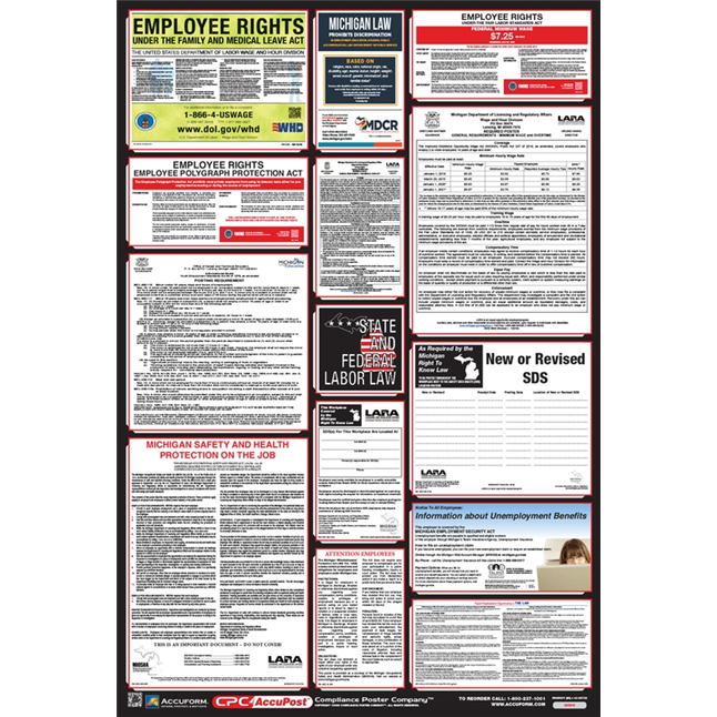 OSHA Safety Poster: Combo State, Federal & OSHA Labor Law Posters