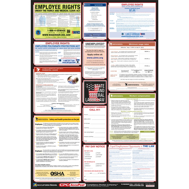 OSHA Safety Poster: Combo State, Federal & OSHA Labor Law Posters
