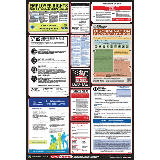 OSHA Safety Poster: Combo State, Federal & OSHA Labor Law Posters