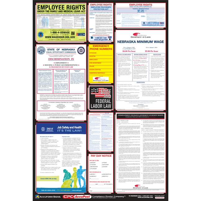 OSHA Safety Poster: Combo State, Federal & OSHA Labor Law Posters