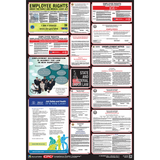 OSHA Safety Poster: Combo State, Federal & OSHA Labor Law Posters