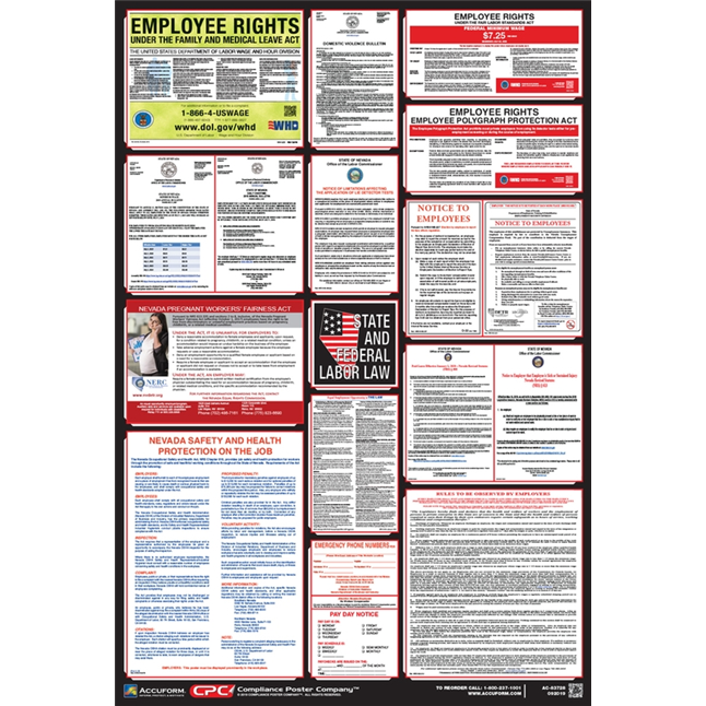 OSHA Safety Poster: Combo State, Federal & OSHA Labor Law Posters