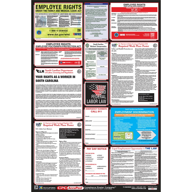 OSHA Safety Poster: Combo State, Federal & OSHA Labor Law Posters