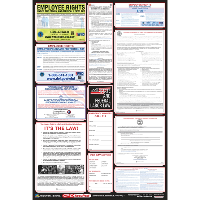OSHA Safety Poster: Combo State, Federal & OSHA Labor Law Posters