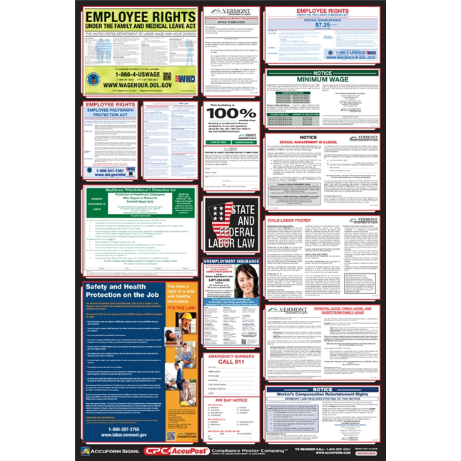 OSHA Safety Poster: Combo State, Federal & OSHA Labor Law Posters