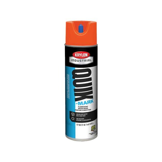 Krylon® Industrial Quik-Mark™ WaterBased Inverted Fluorescent Marking Paints, 20 oz