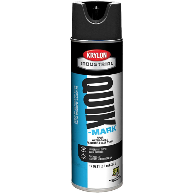 Krylon® Industrial Quik-Mark™ WaterBased Inverted APWA Marking Paints, 20 oz