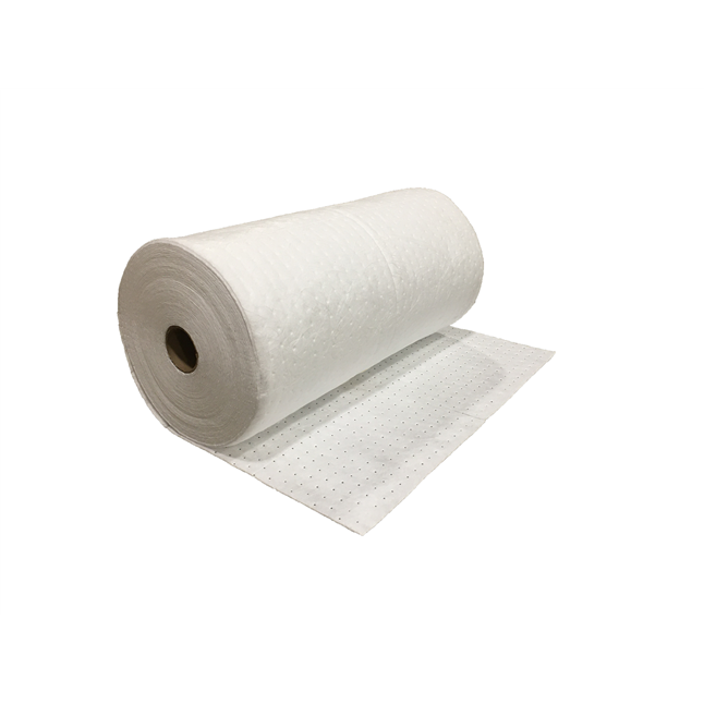 DiVal Oil Only Mediumweight Dimpled 15" x 150' Sorbent roll.