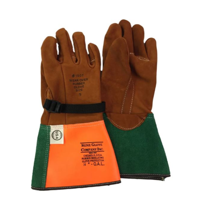 Kunz Lineman Glove, Red Buffed Cowhide, 20kV