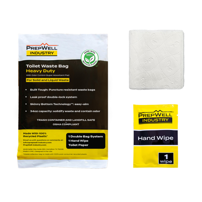PrepWell Toilet Waste / Bucket Commode Bag with Absorbent Main Image