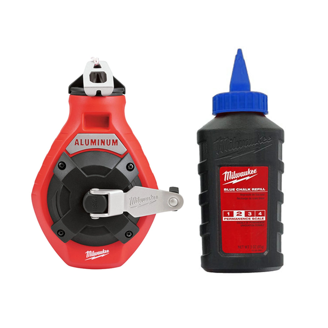 Milwaukee® 100' Fine Line Chalk Kit with Blue Chalk