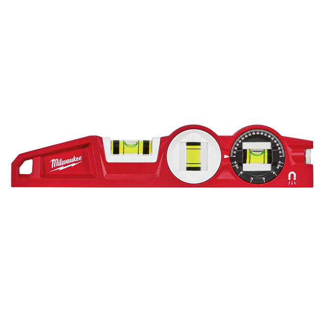Milwaukee® 10" Die Cast Torpedo Level with 360 Degree Locking Vial