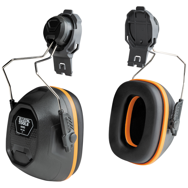 Klein® Hard Hat Earmuffs, Full Brim Style