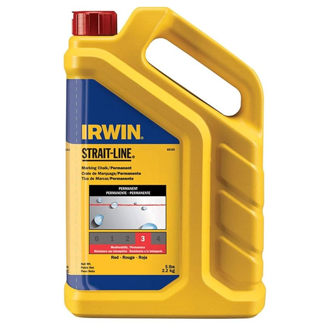Irwin® Strait-Line® 5lb Red Permanent Marking Chalk