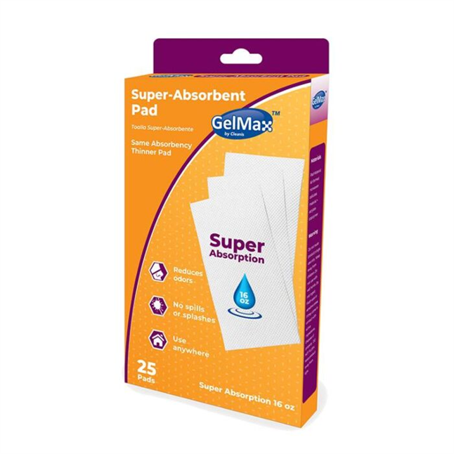 GelMax Super Absorbent Pad, 25 per Box