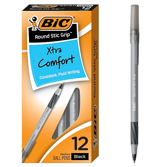 BIC® Xtra Comfort Round Stic Grip Ballpoint Pens