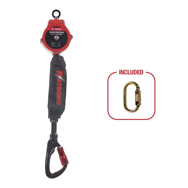 D-SAFE Micron™ Lightweight SRL, Self Retracting Web, 6'