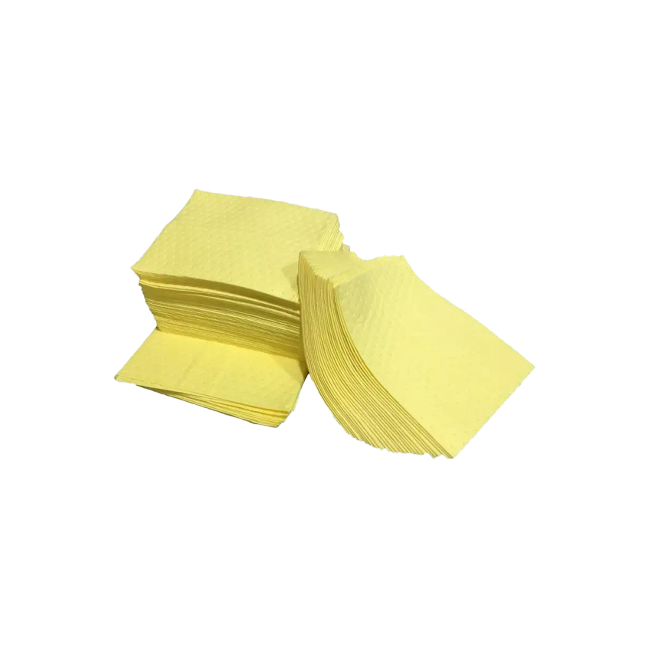 Hazmat Yellow 15" x 18"  Heavyweight Absorbent Pads